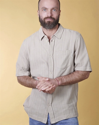 Elsk - Structure Mens Skjorte - Calm Sand 